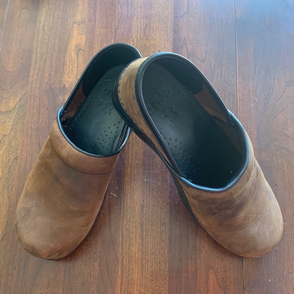 Dansko Prof Antique Brown/Black clogs size 39 (9)